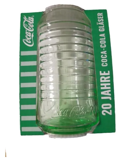 Coca-Cola Glas 20 Jahre Jubiläum McDonald's Sammlerstück 350ml Grün