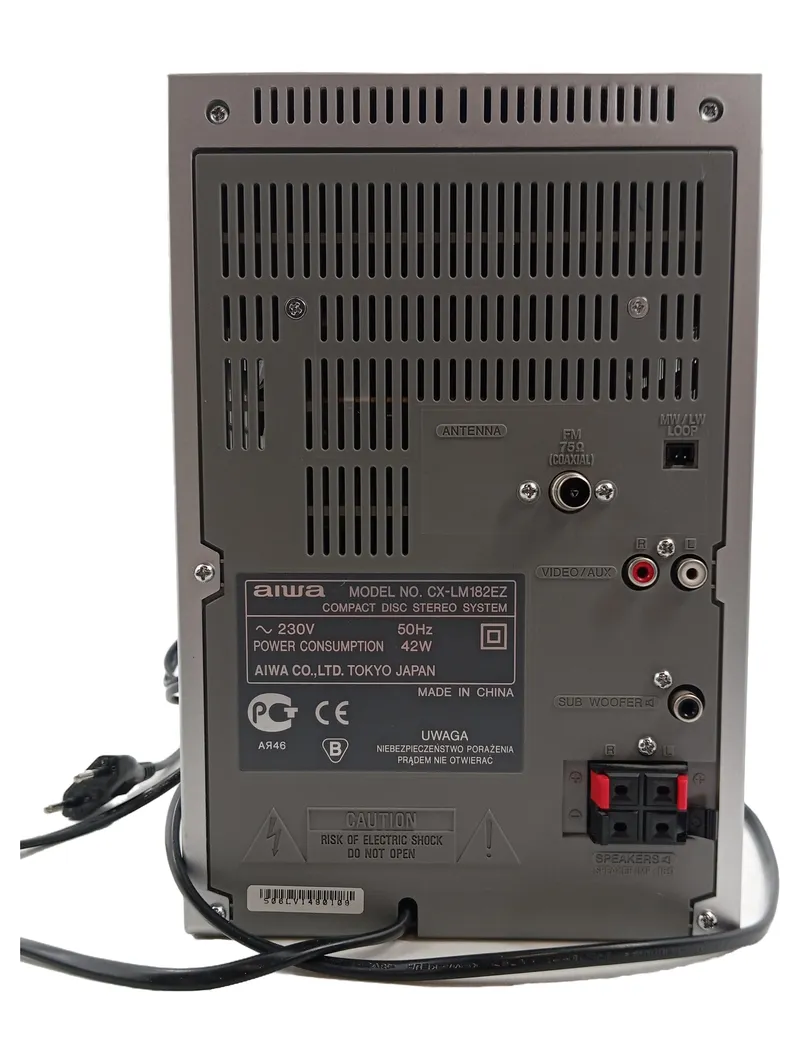 Aiwa CX-LM182EZ Micro Stereoanlage Kompaktanlage CD Kassette Radio Silber 2
