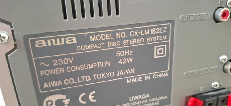 Aiwa CX-LM182EZ Micro Stereoanlage Kompaktanlage CD Kassette Radio Silber 3