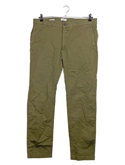 CLOSED Herren Chino Stoffhose Gr. 36 W36 L32 Oliv Casual Baumwolle