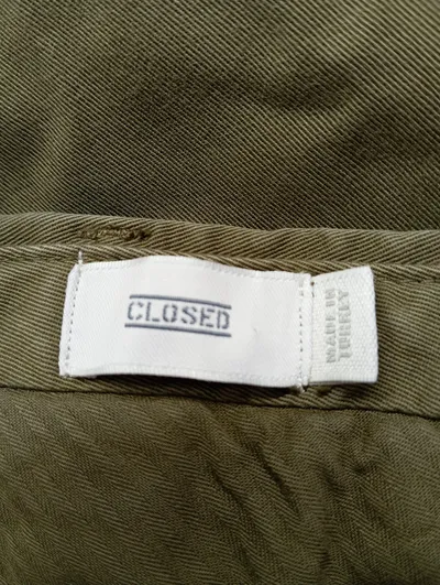 CLOSED Herren Chino Stoffhose Gr. 36 W36 L32 Oliv Casual Baumwolle