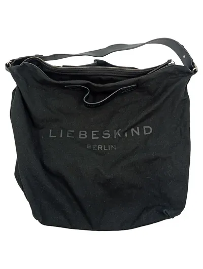 LIEBESKIND BERLIN Shopper Umhängetasche Damen Schwarz Polyester Groß