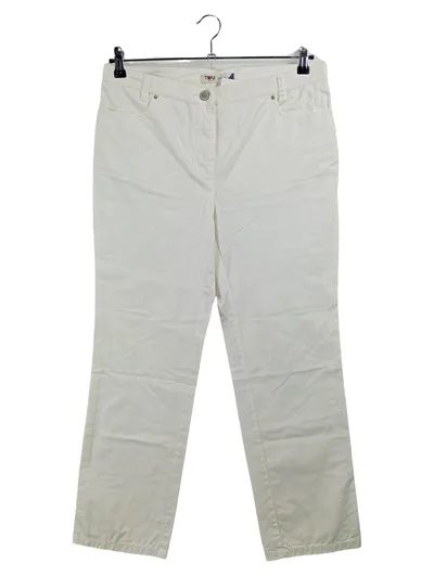 TONI Damen Jeans Straight Leg Weiß Gr. 42 W33 XL Baumwolle Casual