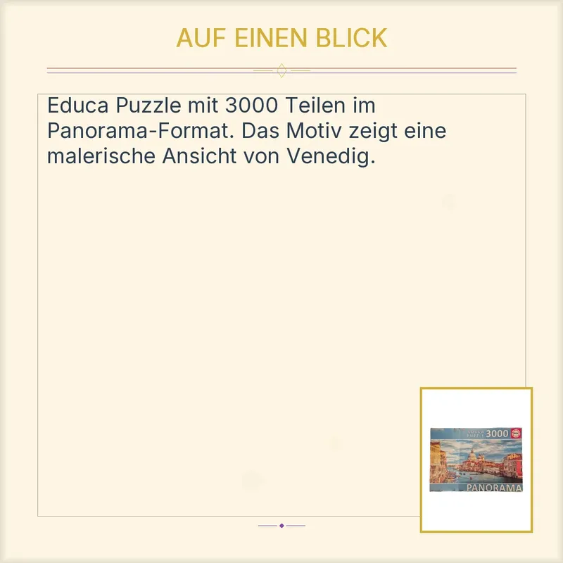 Educa Puzzle 3000 Teile Panorama Venedig Italien Landschaft 6