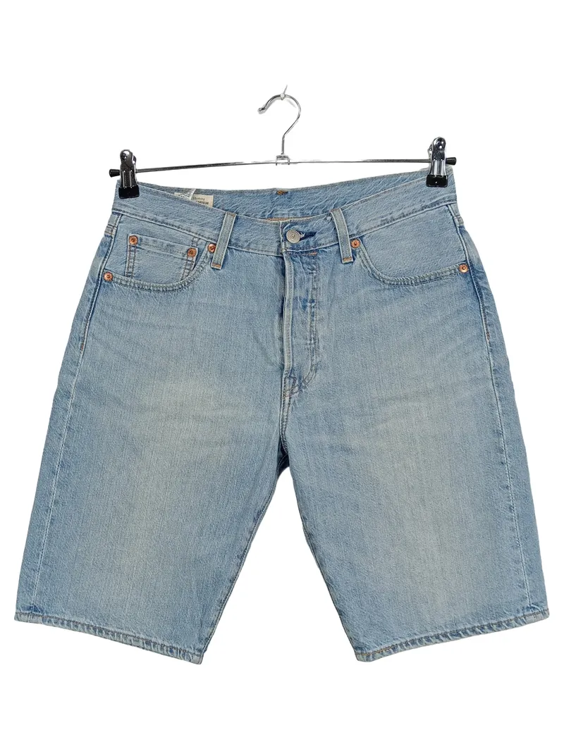 Levi's Premium 501 Herren Jeans Shorts W30 Hellblau Denim 1