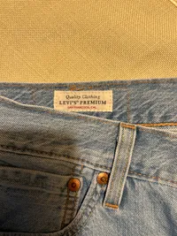 Levi's Premium 501 Herren Jeans Shorts W30 Hellblau Denim 3