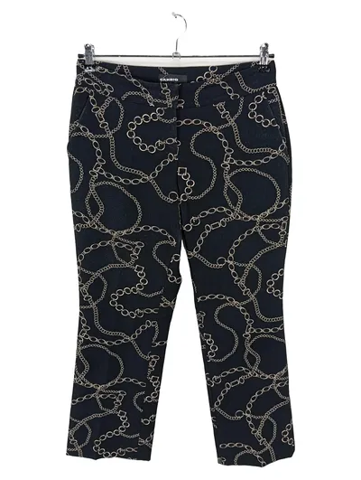 Cambio Damen Stoffhose Gr. 38 Schwarz Kettenmuster Elegant
