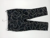 Cambio Damen Stoffhose Gr. 38 Schwarz Kettenmuster Elegant 2