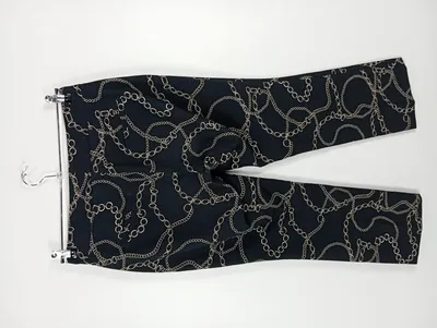 Cambio Damen Stoffhose Gr. 38 Schwarz Kettenmuster Elegant