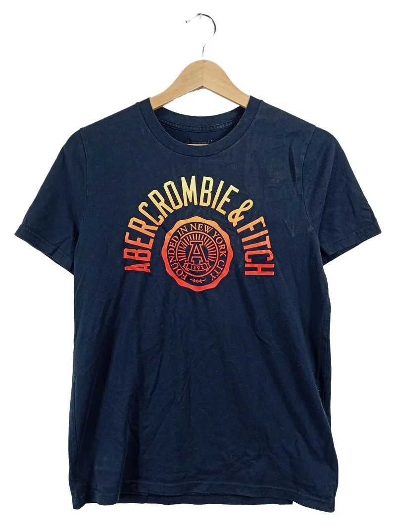 Abercrombie & Fitch Kids T-Shirt Blau Gr. 176 Logo Print Kurzarm 1