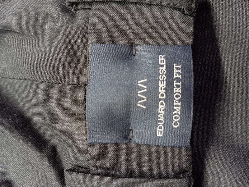 EDUARD DRESSLER Herren Anzughose Business Hose Grau Gr. 98 W34 Wolle 3