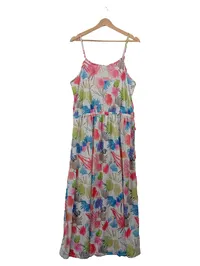 Firefly Sommerkleid Damen Gr. 42 Maxikleid Mehrfarbig Floral Trägerkleid 1