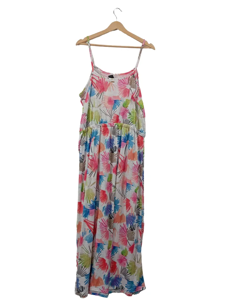 Firefly Sommerkleid Damen Gr. 42 Maxikleid Mehrfarbig Floral Trägerkleid 2