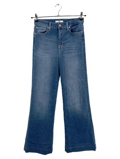 7 For All Mankind Damen Jeans Bootcut Blau W27 Casual