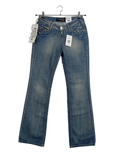 Firetrap Blackseal Damen Jeans Straight Leg Blau Gr. W27 L34