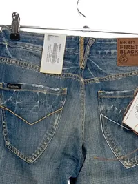 Firetrap Blackseal Damen Jeans Straight Leg Blau Gr. W27 L34 4