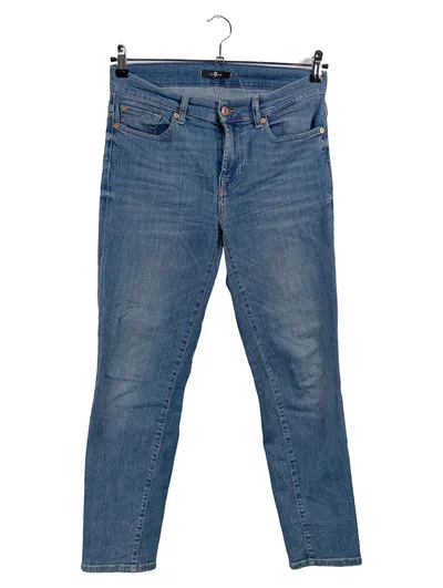 7 For All Mankind Damen Jeans Straight Leg Blau Gr. 38 W29