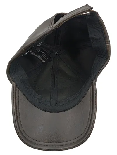 Zara Cap Basecap Kappe Kunstleder Braun Casual Gr. S, M Herren