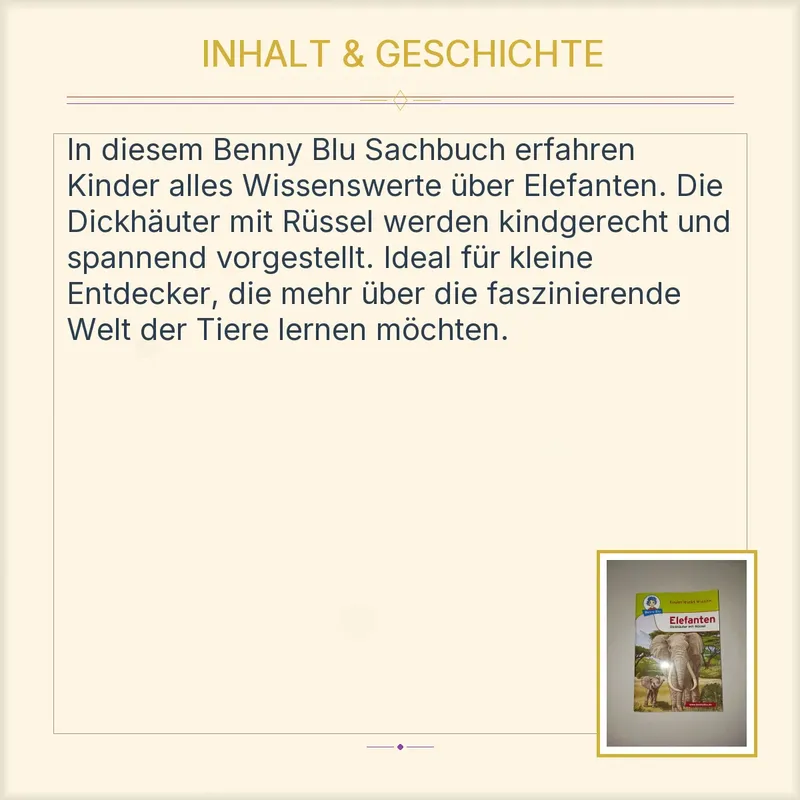 Benny Blu Kinderleicht Wissen Elefanten Dickhäuter mit Rüssel Sachbuch Kinder 5