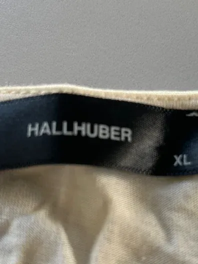 Hallhuber Top Beige Gr. 42 XL Spitzenbesatz Lochmuster Ärmellos Damen 6