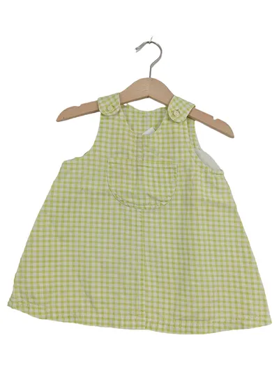 Adams Sommerkleid Kinder Gr. 74 Grün Kariert Freizeitkleid Baumwolle