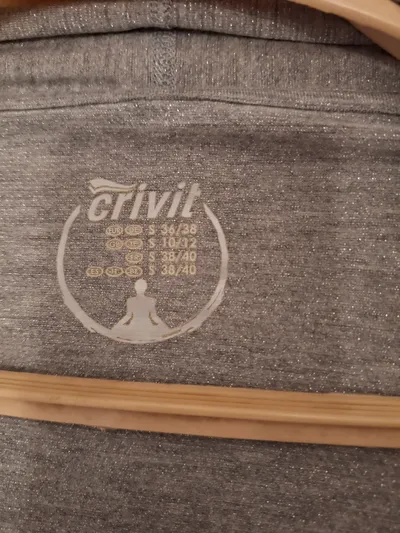 CRIVIT Damen Cardigan Strickjacke Gr. 36-38 S Grau Meliert Yoga