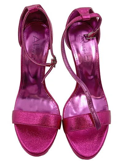 Alesya Damen Sandaletten High Heels Pumps Pink Metallic Gr. 37
