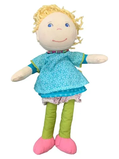 HABA Stoffpuppe Mädchen mit Kleidung Mehrfarbig