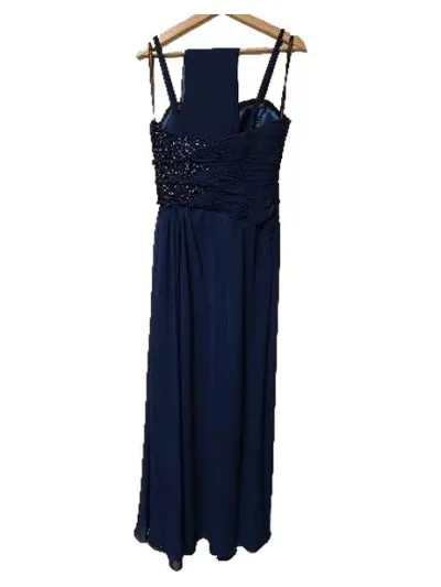 Luxuar Limited Damen Abendkleid Ballkleid Pailletten Blau Gr. 36/38