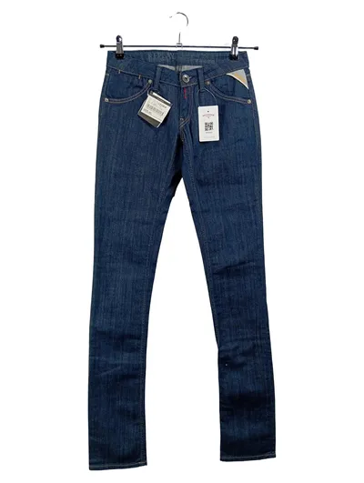 Replay Damen Jeans Regular Fit W26 Blau Stretch Hose