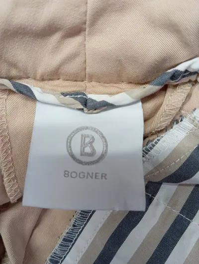 Bogner Damen Stoffhose Chino Beige Gr. 46 Casual Baumwolle