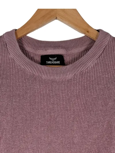 Threadbare Damen Pullunder Strickweste Gr. 38 M Rosa Baumwolle