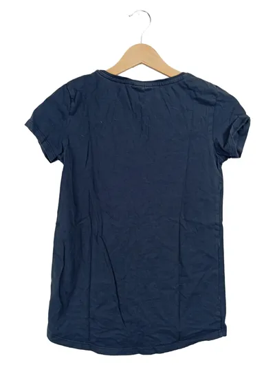 Famy Kinder T-Shirt Blau Gr. 158 Kurzarm Basic 100% Baumwolle