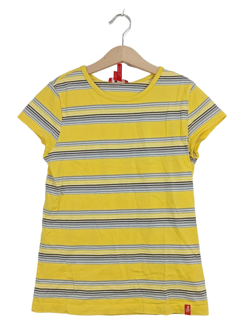 edc by Esprit Kinder T-Shirt Gr. 158 Gelb Gestreift Baumwolle 1