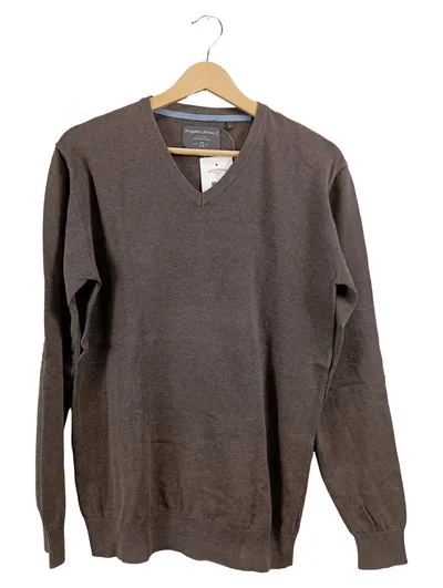 Angelo Litrico Herren Pullover V-Ausschnitt Braun Gr. 38 Basic