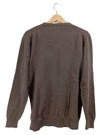 Angelo Litrico Herren Pullover V-Ausschnitt Braun Gr. 38 Basic