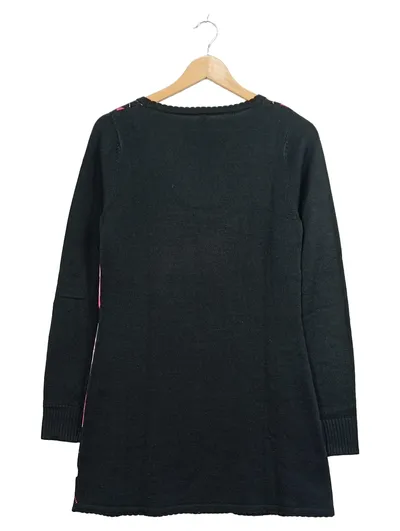 Fishbone Damen Pullover Schwarz Argyle Muster Gr. 38 M Preppy