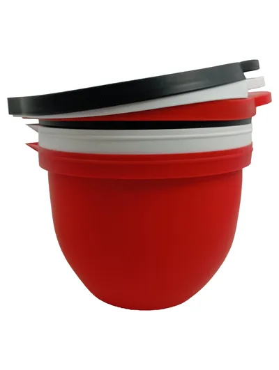 KitchenAid Rührschüssel mit Deckel Silikon Rot 4, 7L