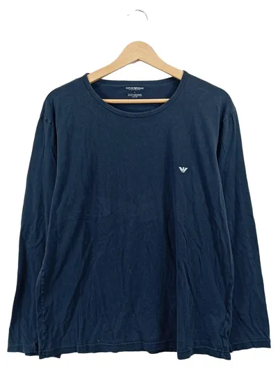 Emporio Armani Underwear Herren Langarmshirt Blau Gr. 50 L Basic