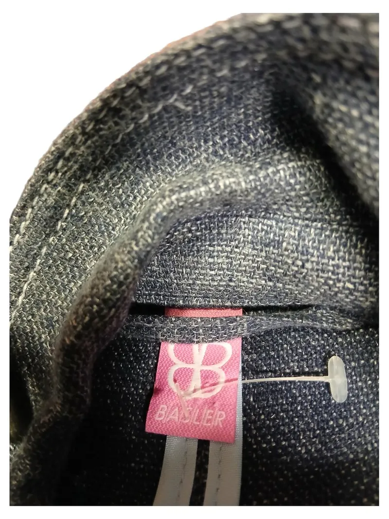 BASLER Damen Blazer Sakko Blau Gr. 38 M Baumwolle Klassisch Business 2