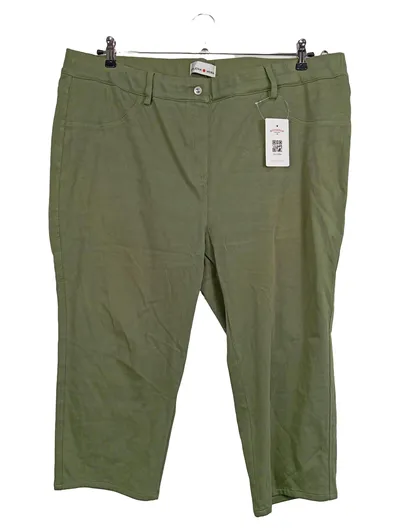 Helena Vera Damen Stoffhose Gr. 52 W43 Oliv Casual Strasssteine