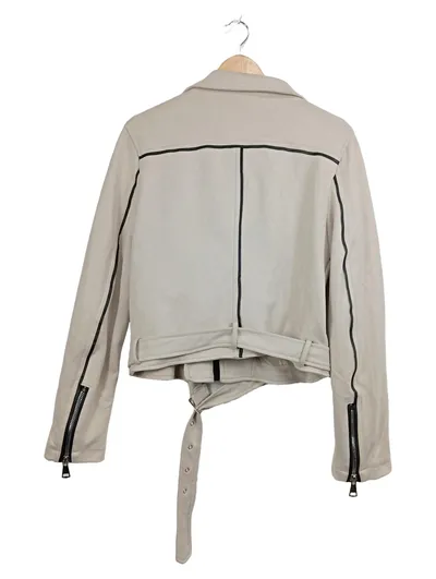 VELVET ROSE Damen Bikerjacke Motorradjacke Beige Gr. 42 XL