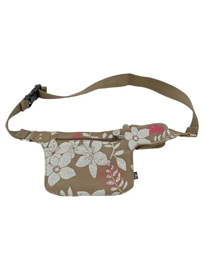 Brunotti Gürteltasche Damen Braun Floral Stickerei Bauchtasche Polyester