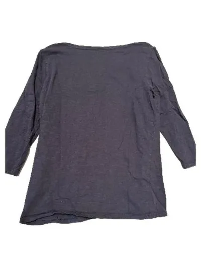 EDC by Esprit Damen Langarmshirt Gr. L Blau Bio-Baumwolle Basic