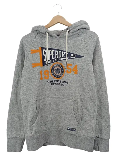 Superdry Kapuzenpullover Athletics Dept Grau Gr. 48 M Hoodie Logo Print