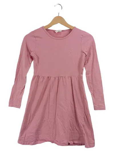 Famy Mädchen Freizeitkleid Rosa Gr. 146, 152 Baumwolle Herz Langarm