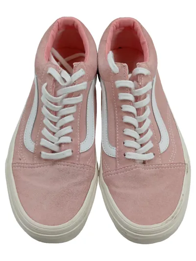 Vans Old Skool Sneaker Low Damen Rosa Leder Gr. 38.5 Freizeit Schuhe