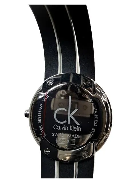Calvin Klein Damen Armbanduhr K2R 2L1 Weiß Edelstahl Leder Minimalistisch 4