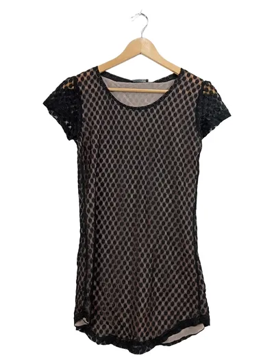 CMP Damen T-Shirt Gr. 38 M Schwarz Spitze Kurzarm Oberteil