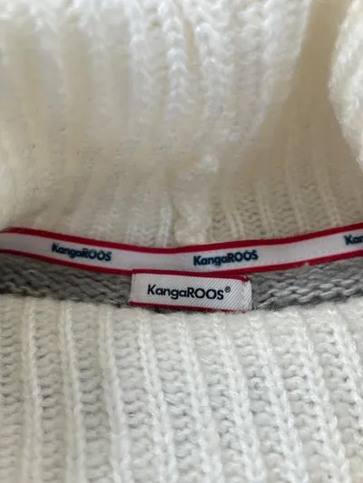 KangaROOS Damen Rollkragenpullover Gr. 32/34 Gestreift Grau Weiß